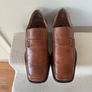 Fratelli Select Men's Brown Leather Loafers Strap and Buckle Size 12M